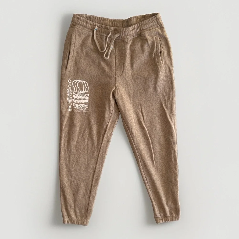 Stance Men's Sherpa Fleece Jogger Sweatpants Tan Size M Drawstring Lounge Pants